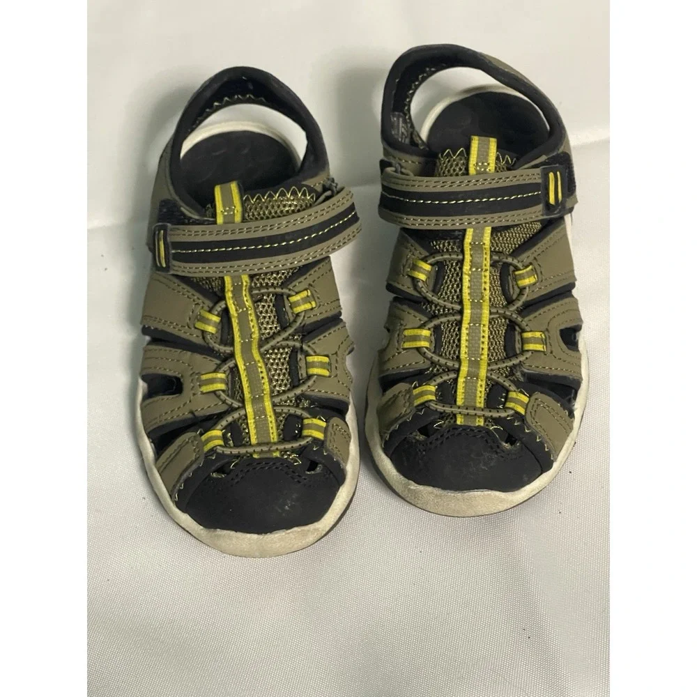 Wonder‎ nation boys sandals shoes, size 11 youth song, and loop closure Bin4